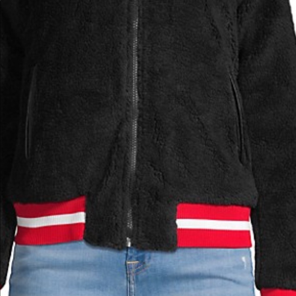 Faux Fur-Trim Bomber Jacket - Picture 2 of 5